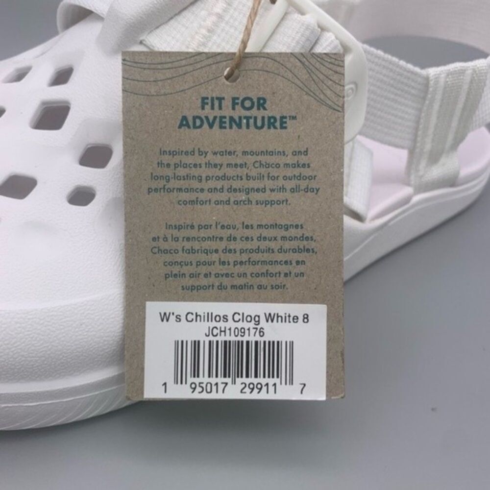 Chaco Women's Chillos 'White' Clogs Sandals Slides Shoes - Size: 8 - Picture 11 of 14
